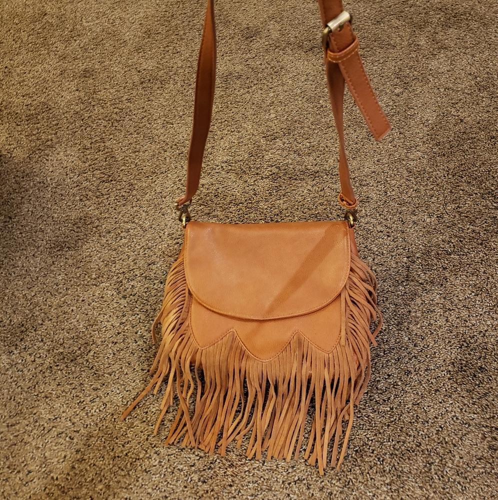 Crossbody fringe purse